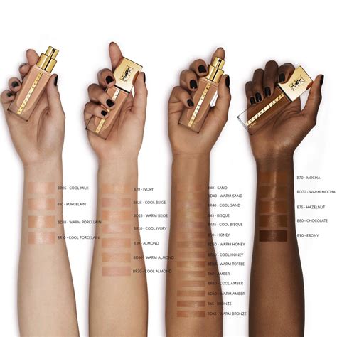 yves saint laurent touch eclat le teint foundation|ysl touche eclat shade chart.